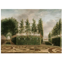 A Formal Garden-Paper Art-34"x26"