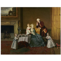 John, Fourteenth Lord Willoughby de Broke, and his Family-Paper Art-22"x18"