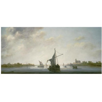 A View of the Maas at Dordrecht-Paper Art-38"x19"