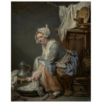 The Laundress (La Blanchisseuse)-Paper Art-18"x22"