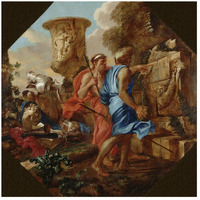 Arcadian Shepherds-Paper Art-26"x26"