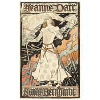 Jeanne d'Arc-Sarah Bernhardt-Paper Art-21"x32"