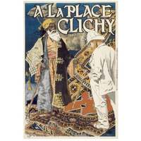 A la Place Clichy-Paper Art-18"x26"