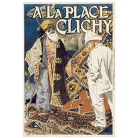 A la Place Clichy-Paper Art-22"x32"