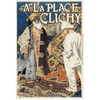 A la Place Clichy-Paper Art-34"x50"