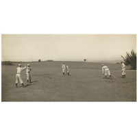 Six Boys With A Ball And Three Bats, Playing Three Old Cat-Paper Art-38&quotx20"