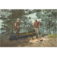 Hunting, Adirondacks, N.Y., 1898-Paper Art-20"x14"