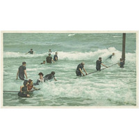 Surf Bathing, Palm Beach, Fla., 1898-Paper Art-24"x14"