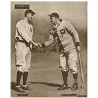 Ty Cobb And Honus Wagner, 1880-Paper Art-18&quotx22"