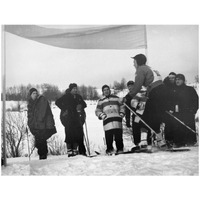 Finish Of Downhill Ski Race - Hanover, New Hampshire, 1936-Paper Art-34"x26"