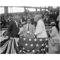 President Woodrow Wilson at a Baseball Game-Paper Art-37"x30"