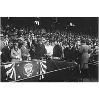 Franklin D. Roosevelt at Baseball Game, 1932 or 1933-Paper Art-26"x18"