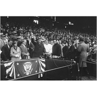 Franklin D. Roosevelt at Baseball Game, 1932 or 1933-Paper Art-38"x26"