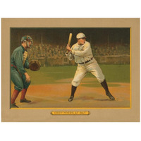 Chief Myers at Bat, Baseball Card, 1911-Paper Art-42"x32"