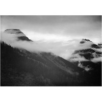 Veiled Mountains, Glacier National Park, Montana - National Parks and Monuments, 1941-Paper Art-24"x17"