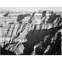 Grand Canyon from North Rim - National Parks and Monuments, 1940-Paper Art-24"x19"