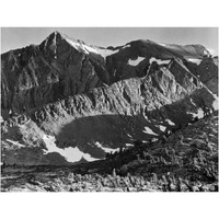 Peak above Woody Lake, Kings River Canyon,  proposed as a national park, California, 1936-Paper Art-24"x19"