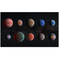 Artist Impression of Hot Jupiter Exoplanets - Unannotated-Paper Art-46"x28"