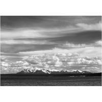 Yellowstone Lake, Mt. Sheridan, Yellowstone National Park, Wyoming, ca. 1941-1942-Paper Art-24"x17"