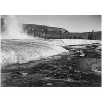 River in foreground, trees behind, Firehold River, Yellowstone National Park, Wyoming, ca. 1941-1942-Paper Art-24"x18"