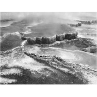 Aerial view of Jupiter Terrace, Yellowstone National Park, Wyoming ca. 1941-1942-Paper Art-24"x19"