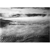 Surface of water presents a different texture in Fountain Geyser Pool, Yellowstone National Park, Wyoming, ca. 1941-1942-Paper Art-24"x18"