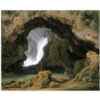 The Grotto of Neptune in Tivoli-Paper Art-37"x30"