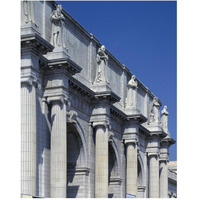 Union Station facade and sentinels, Washington, D.C.-Paper Art-24"x30"