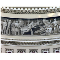 Wright Brothers frieze in U.S. Capitol dome, Washington, D.C.-Paper Art-37"x30"