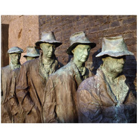 Breadline, F.D.R. Memorial, Washington, D.C.-Paper Art-26"x22"