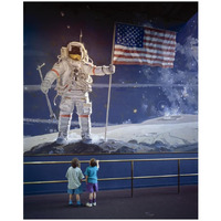 Part of mural "The Space Mural, A Cosmic View," at the National Air and Space Museum, Washington, D.C.-Paper Art-22"x26"