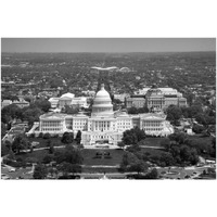 Aerial view, United States Capitol building, Washington, D.C. - Black and White Variant-Paper Art-50"x34"