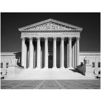 U.S. Supreme Court building, Washington, D.C. - Black and White Variant-Paper Art-18"x14"