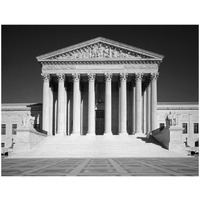 U.S. Supreme Court building, Washington, D.C. - Black and White Variant-Paper Art-34"x26"