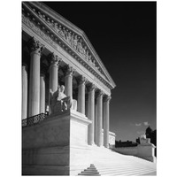 U.S. Supreme Court building, Washington, D.C. - Black and White Variant-Paper Art-20&quotx26"