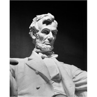 Lincoln Memorial statue by Daniel Chester French, Washington, D.C. - Black and White Variant-Paper Art-24"x30"