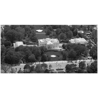 Aerial view of the White House, Washington, D.C. - Black and White Variant-Paper Art-74"x38"