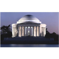 Jefferson Memorial, Washington, D.C. - Vintage Style Photo Tint Variant-Paper Art-24"x15"