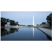 Reflecting pool on the National Mall with the Washington Monument reflected, Washington, D.C. - Vintage Style Photo Tint Variant-Paper Art-38"x23"