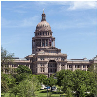 The Texas Capitol, Austin, Texas, 2014-Paper Art-38"x38"