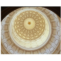 The Texas Capitol Dome, Austin Texas-Paper Art-22"x18"