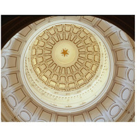 The Texas Capitol Dome, Austin Texas-Paper Art-26"x22"