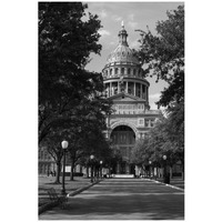 The Texas Capitol, Austin, Texas, 2014 - Black and White-Paper Art-22"x32"