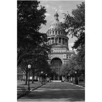 The Texas Capitol, Austin, Texas, 2014 - Black and White-Paper Art-26"x38"