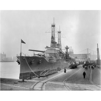 Battleship Texas in the Shipyard, ca. 1911-Paper Art-30"x24"