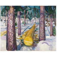 The Yellow Log, 1912-Paper Art-26"x22"