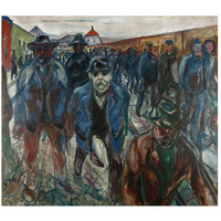 Workers on their Way Home, 1913-1914-Paper Art-46"x41"