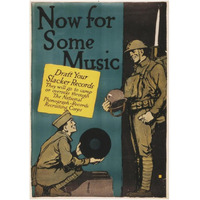 Now for Some Music, 1917-Paper Art-27"x38"