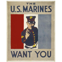 The U.S. Marines Want You, 1914/1918-Paper Art-18"x22"