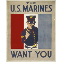 The U.S. Marines Want You, 1914/1918-Paper Art-30"x37"